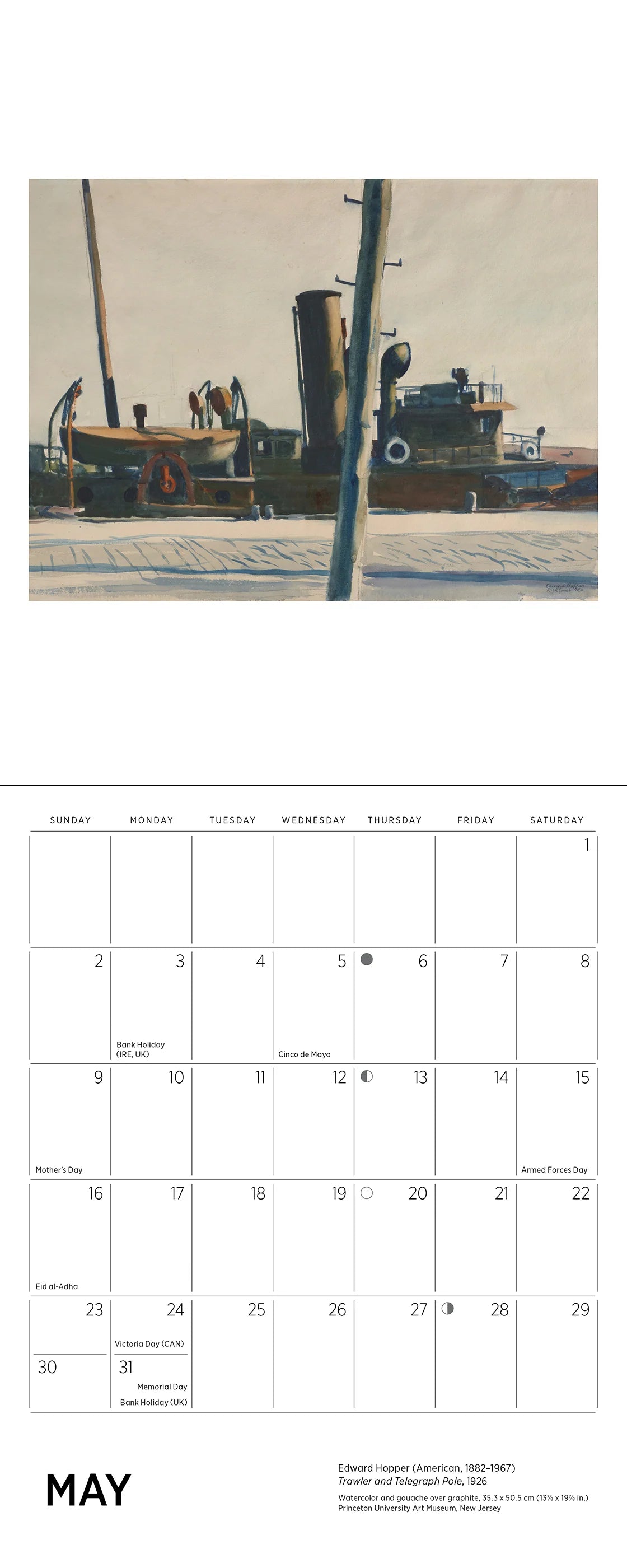 POM Edward Hopper 2027 Mini Wall Calendar