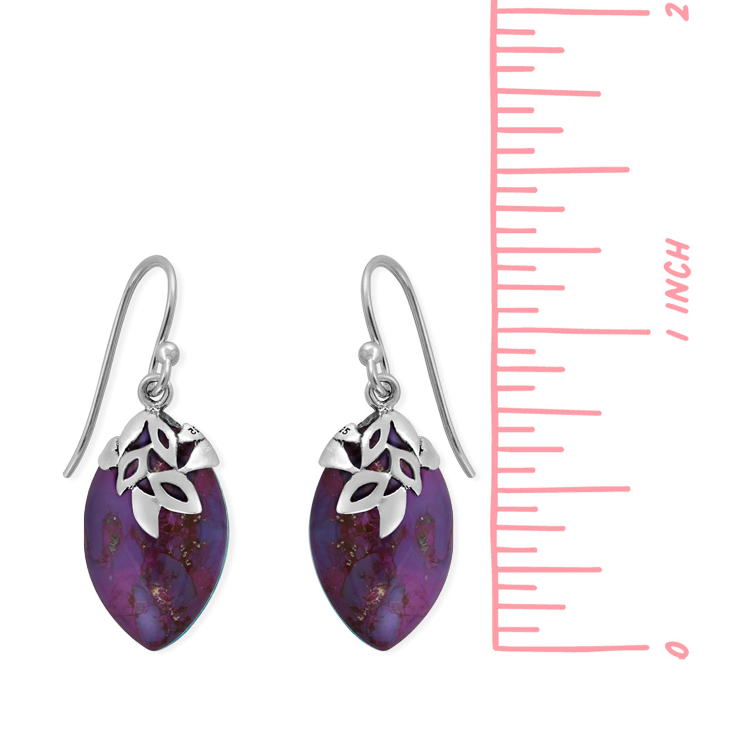 Boma Purple Turquoise Teardrop Earrings