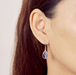 Boma Lotus Earrings with Purple Mother of Pearl and Purple Turquoise
