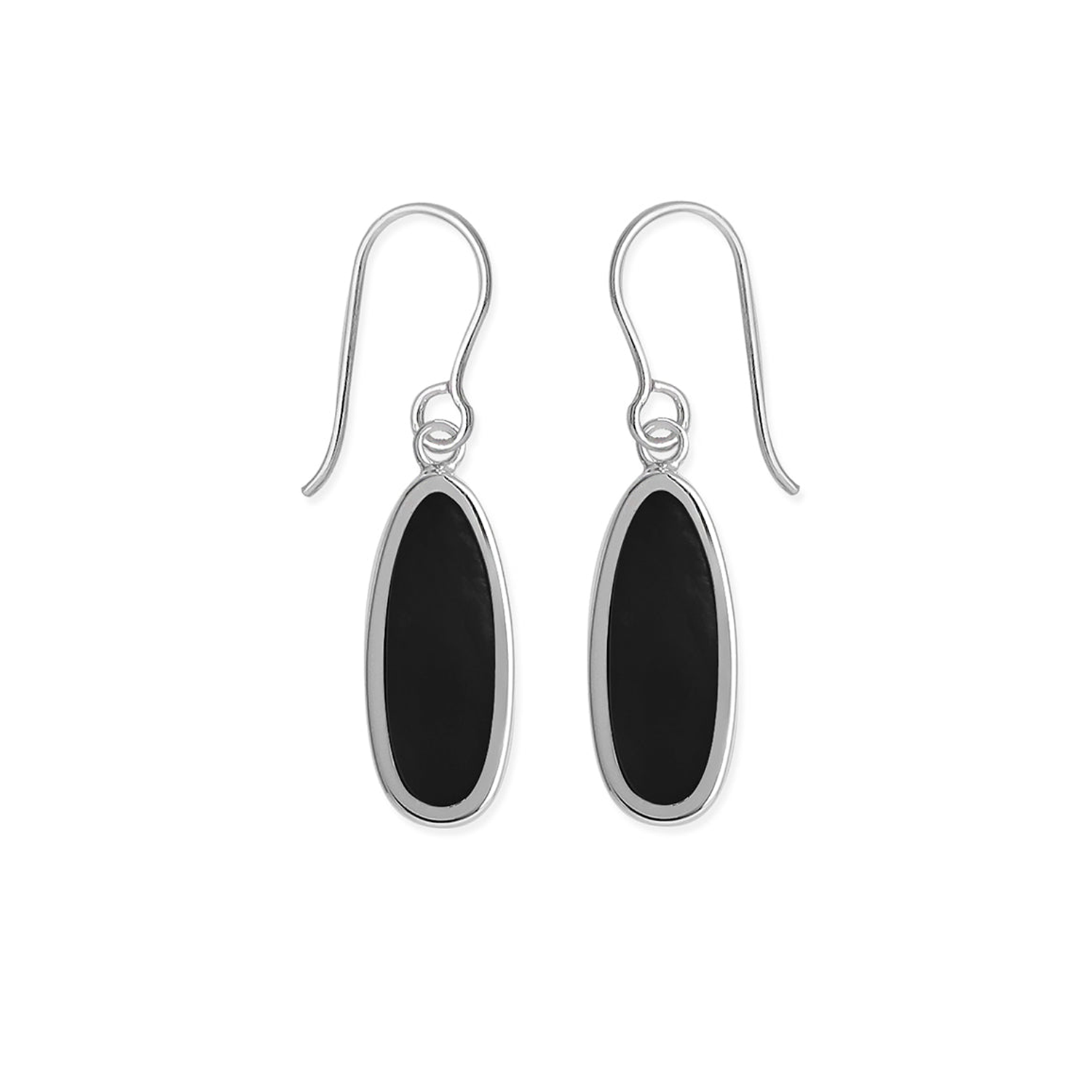 Boma Alina Teardrop Onyx Bezel Earrings