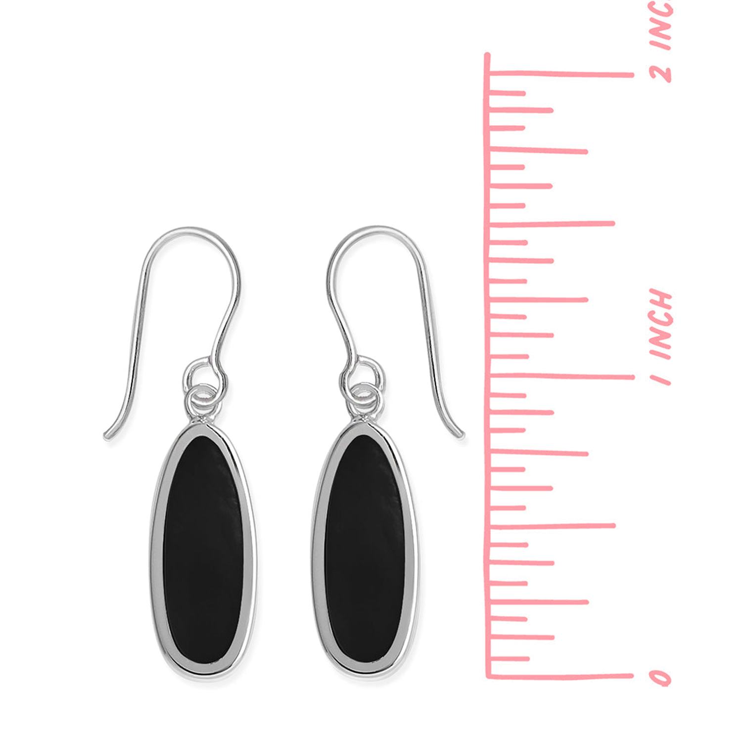 Boma Alina Teardrop Onyx Bezel Earrings