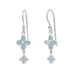 Boma Double Clover Earrings - Light Blue