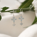 Boma Double Clover Earrings - Light Blue