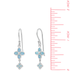 Boma Double Clover Earrings - Light Blue
