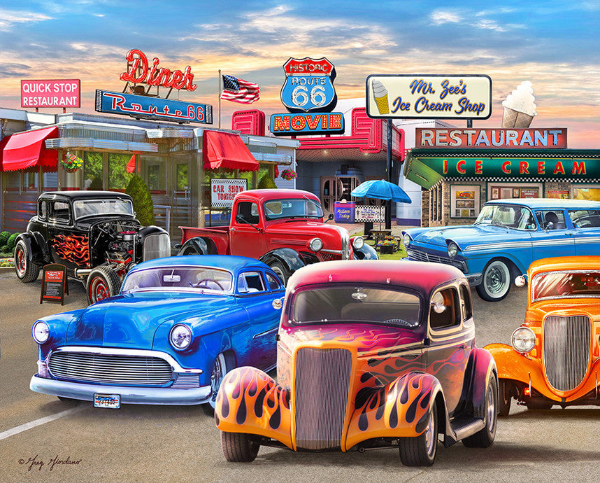 Classic Car Show 1000 Piece Puzzle