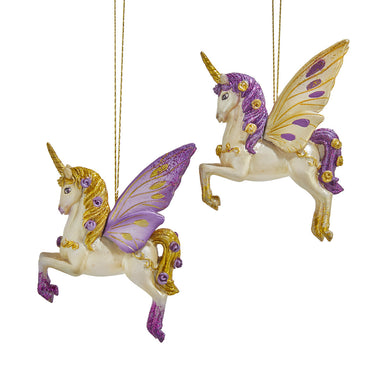 Purple or Gold Unicorn Ornament (Single) - Random Style