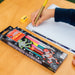 Silver Robots 6 Jumbo Pencils - Double Sided Fluorescent & Metallic