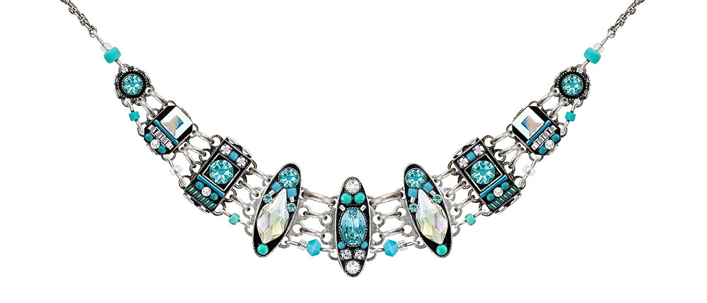 Firefly Milano Ovals Necklace - Ice    