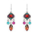 Firefly Milano Diamond Dangle Earrings - Multi Color    