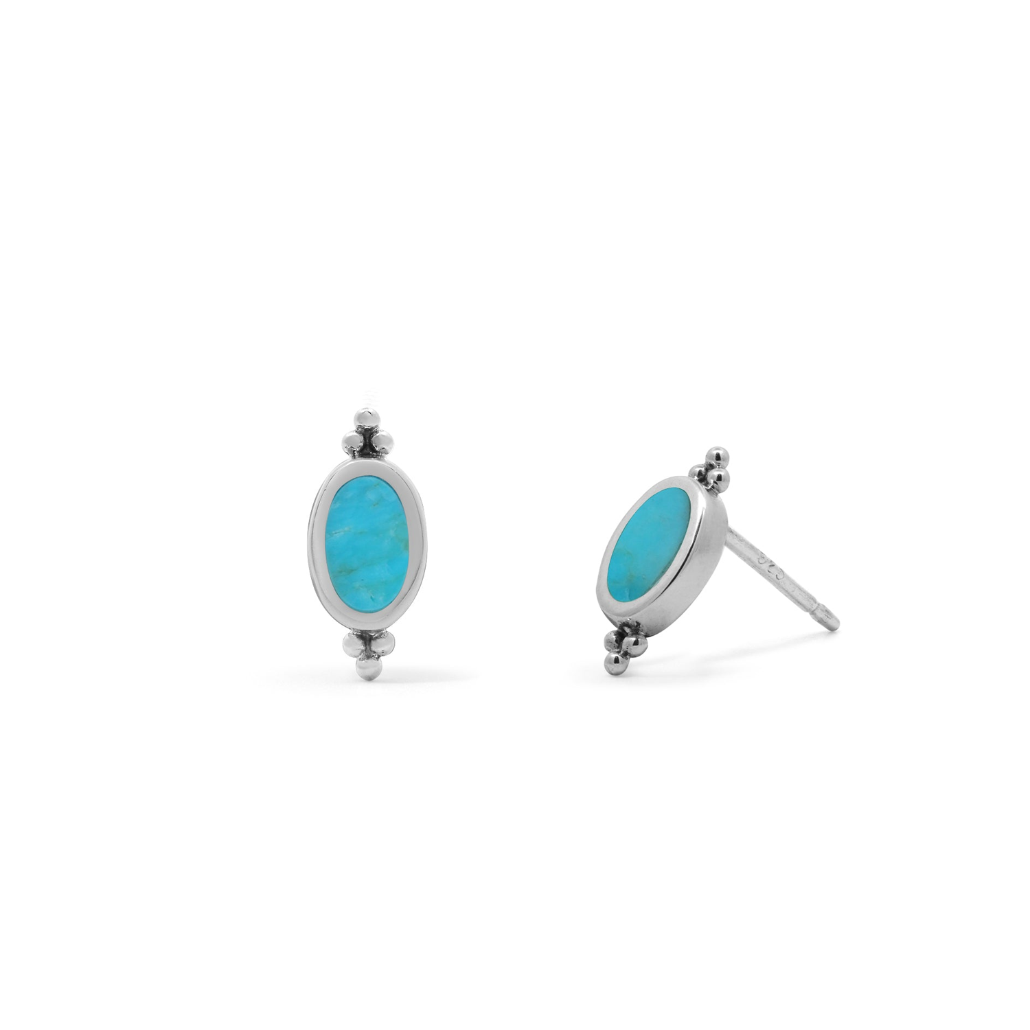 BOMA Sierra Turquoise Stud Earrings