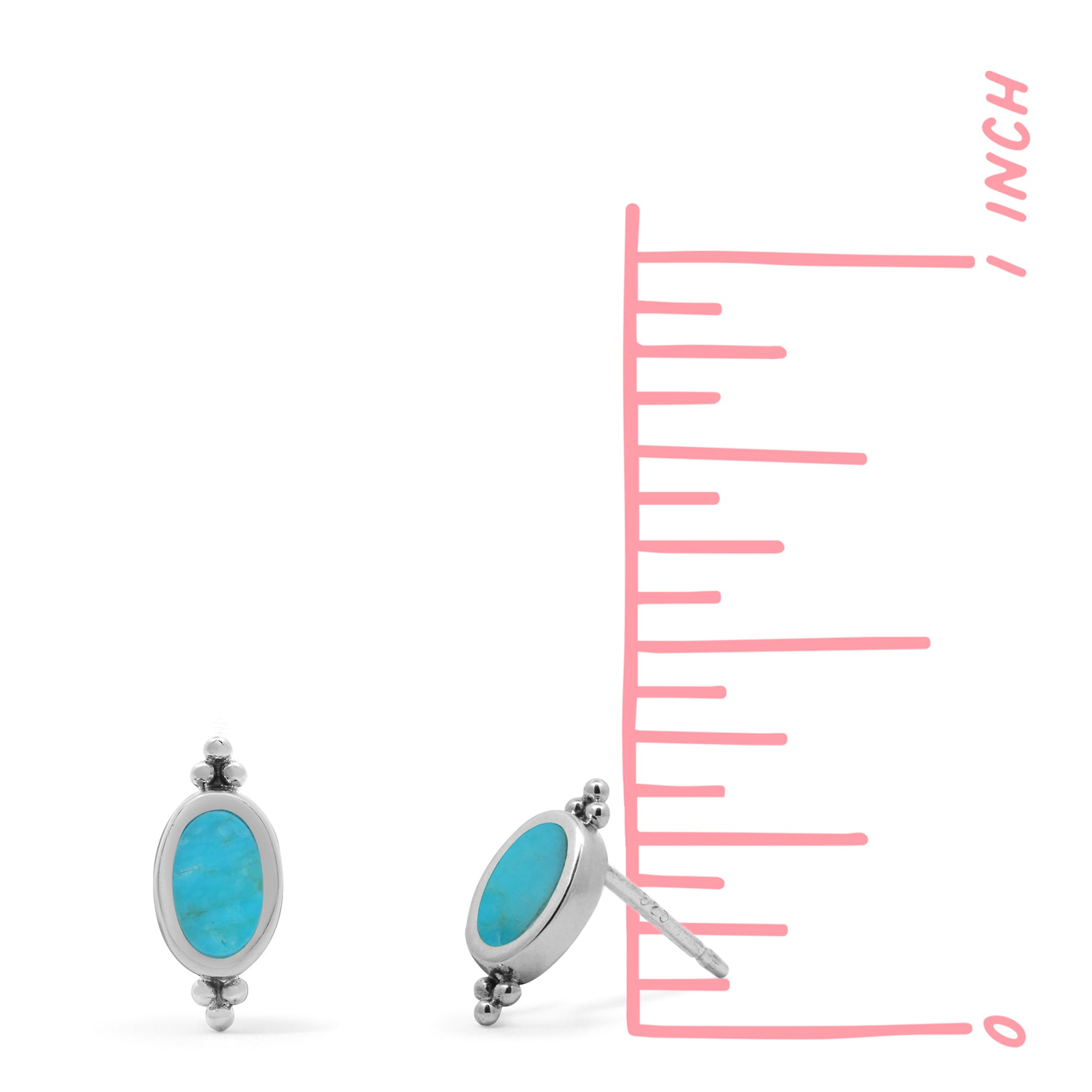 BOMA Sierra Turquoise Stud Earrings