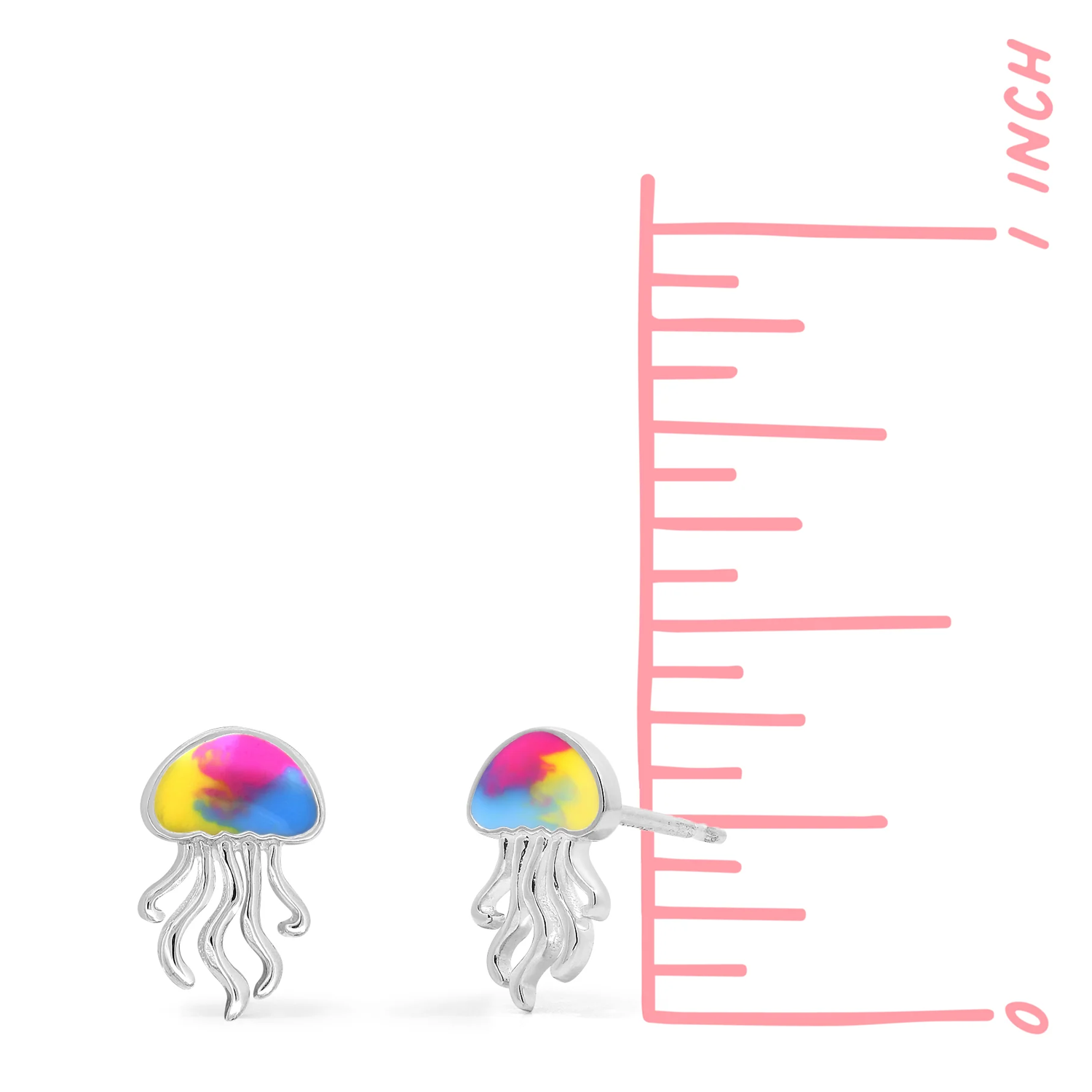 BOMA Rainbow Jellyfish Stud Earrings