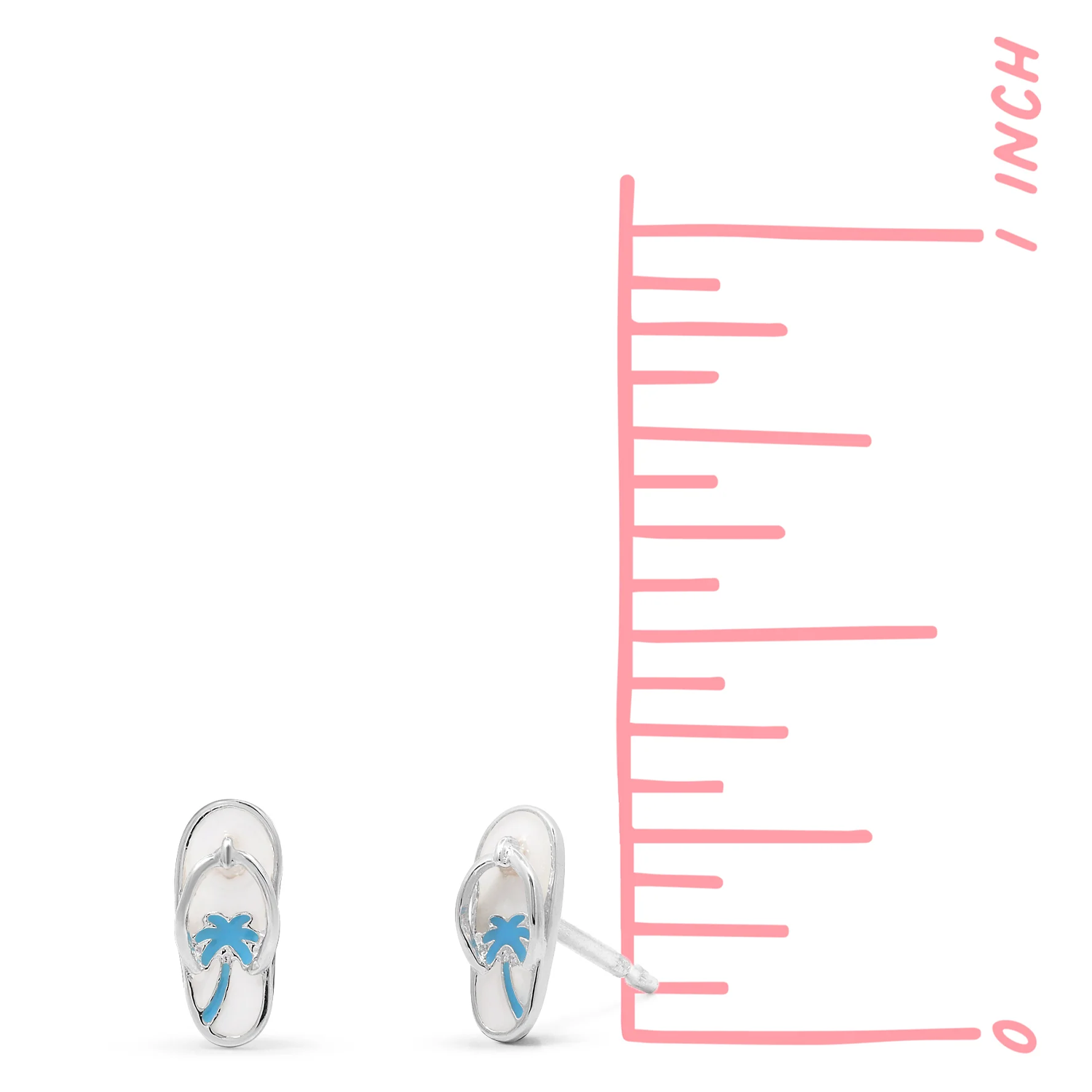 BOMA Palm Flip Flop Stud Earrings