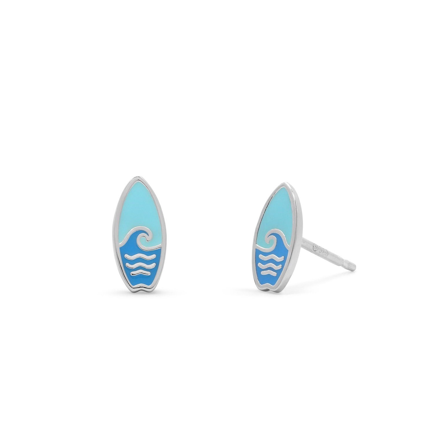 BOMA Ocean Wave Surfboard Stud Earrings