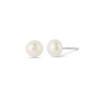Boma Sterling Silver White Pearl Post Earring