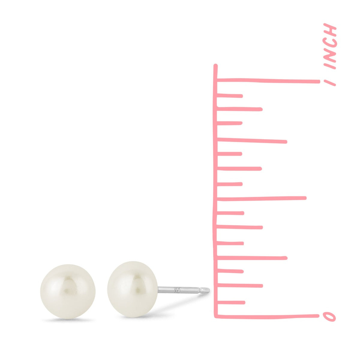 Boma Sterling Silver White Pearl Post Earring