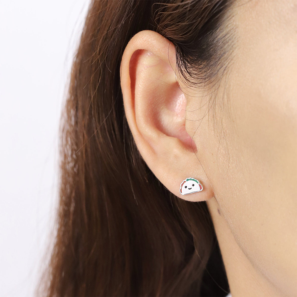 Boma Sterling Silver Taco Stud Earrings