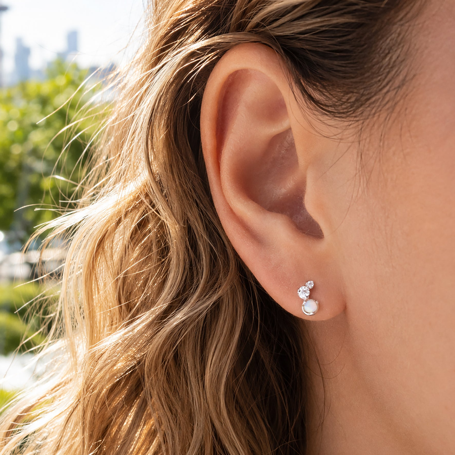 BOMA Twinkle Studs with Opal
