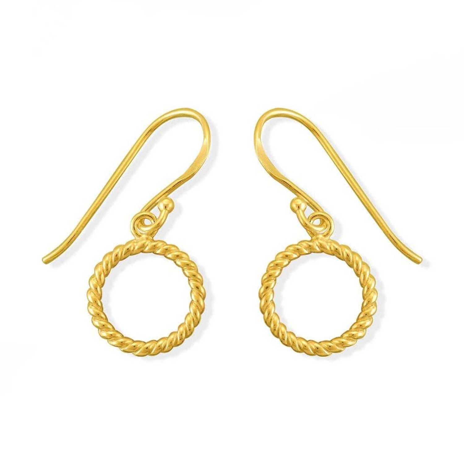 Boma Rope Circle Earrings - Gold