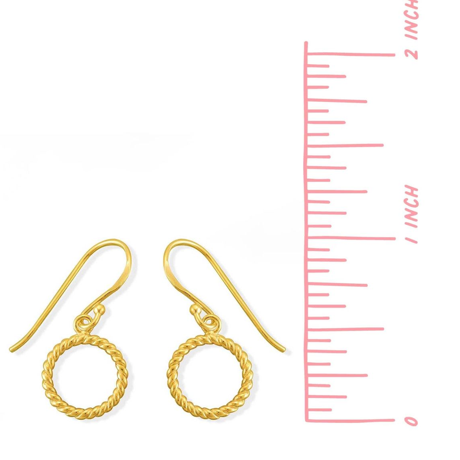 Boma Rope Circle Earrings - Gold