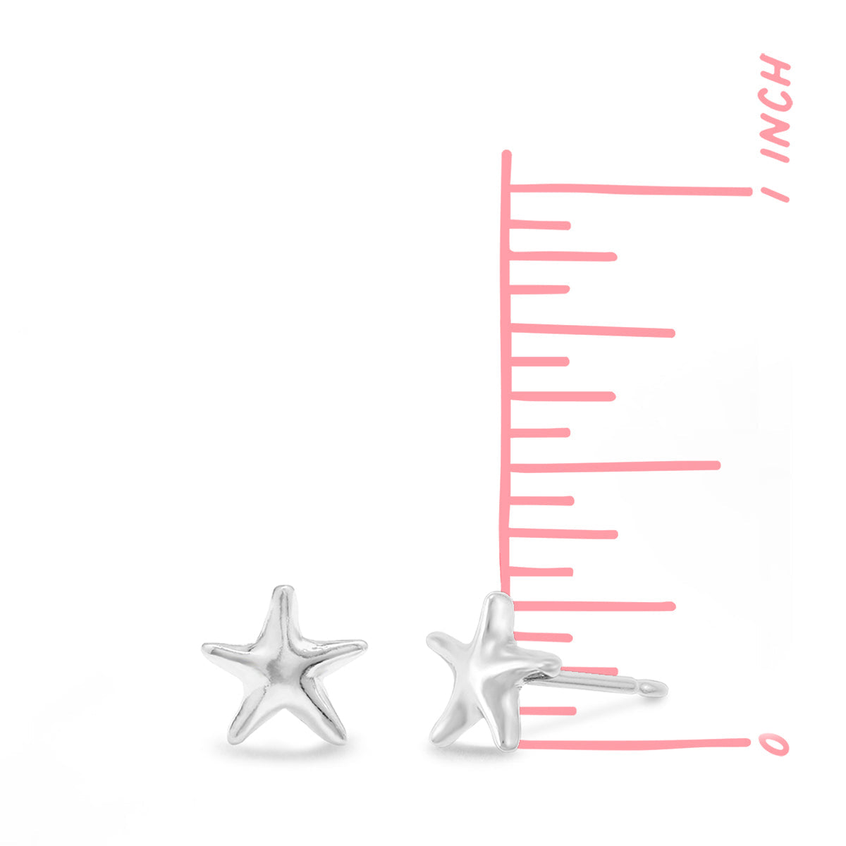 Boma Sterling Silver Post Earrings - Starfish    
