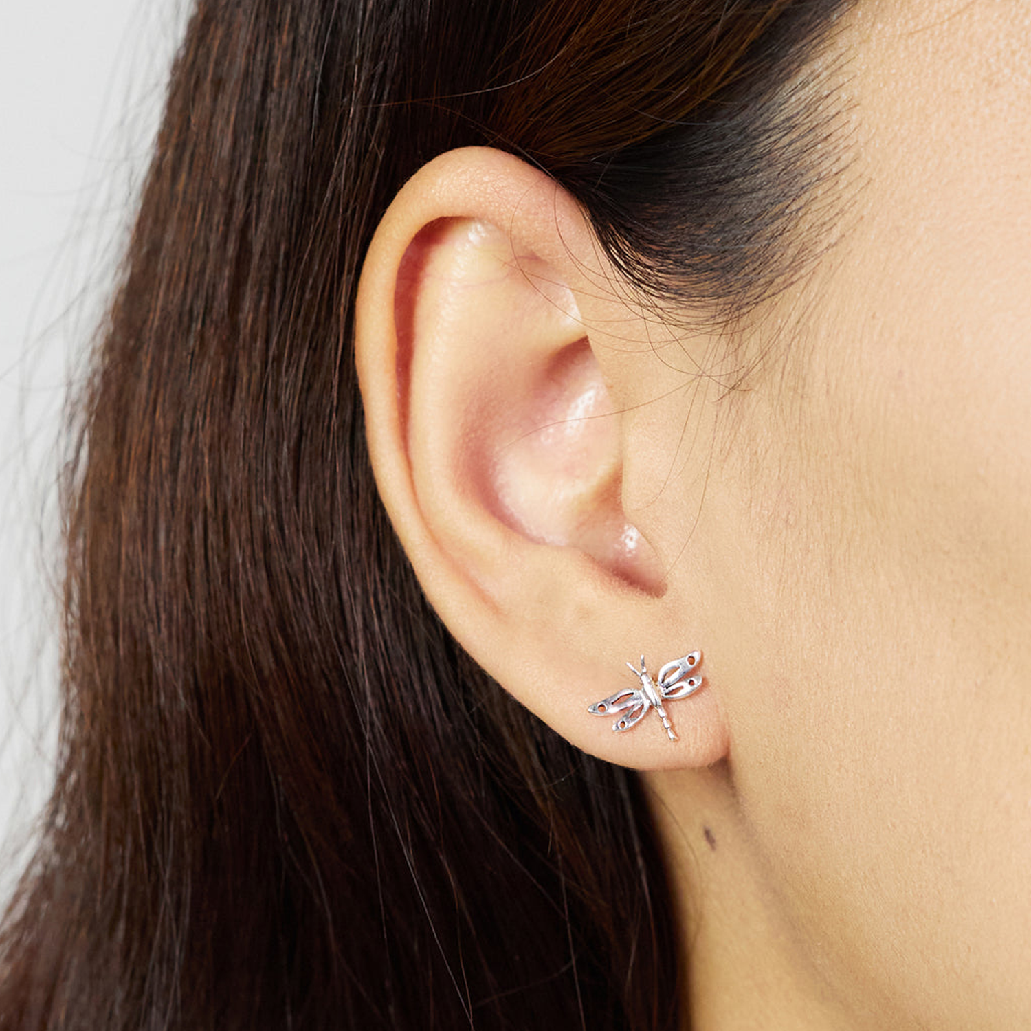 Boma Sterling Silver Dragonfly Post Earrings