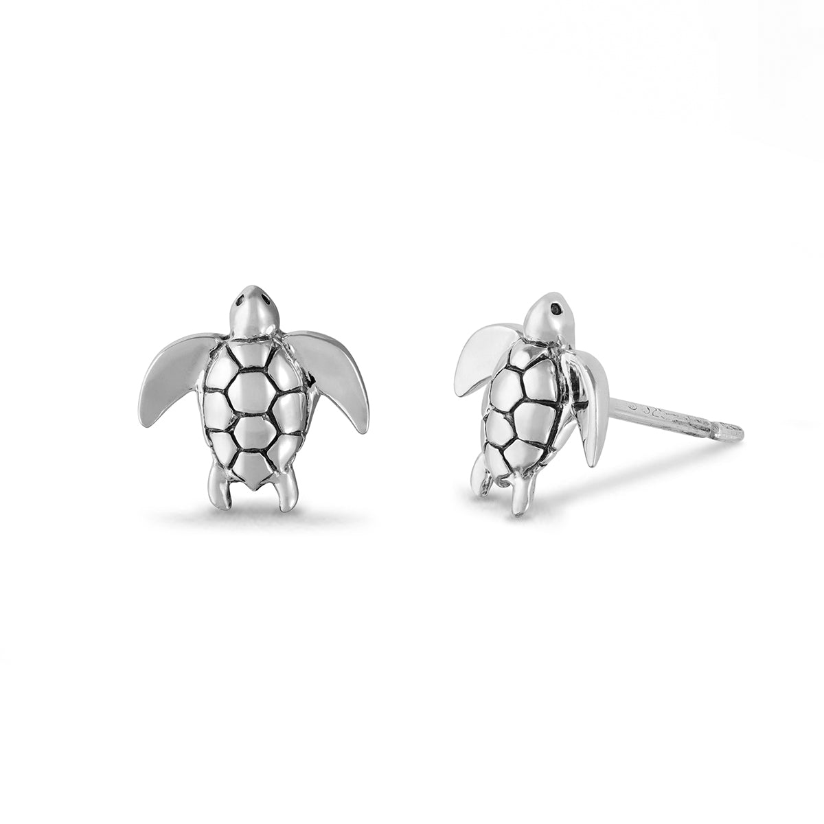 Boma Sterling Silver Turtle Post Earrings