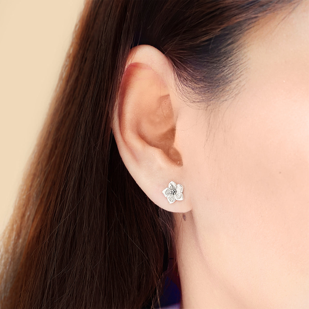 Boma Sterling Silver Flower Post Earrings