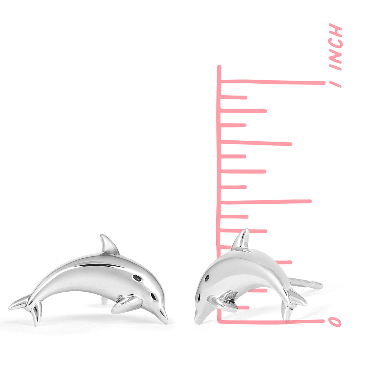 Boma Sterling Silver Dolphin Post Earrings