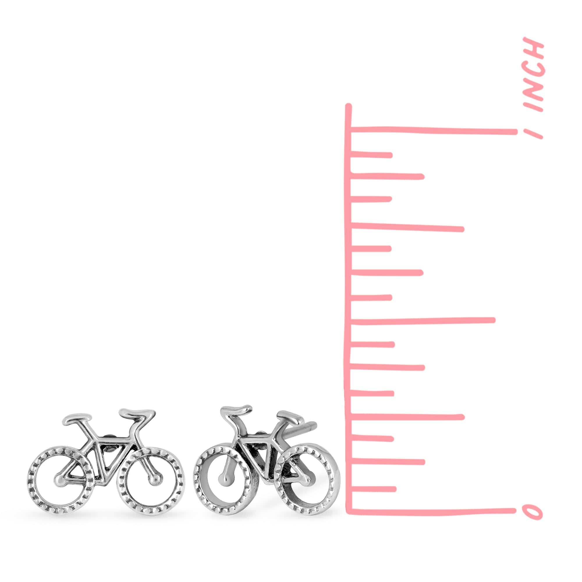 Boma Sterling Bicycle Post Earrings