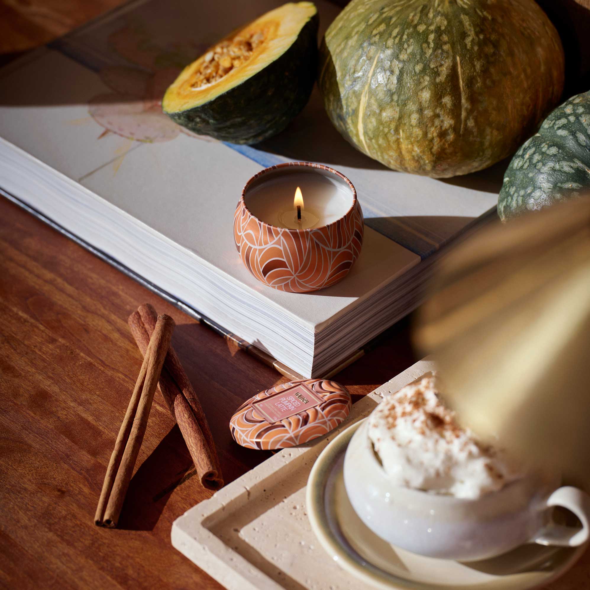Voluspa Spiced Pumpkin Latte Mini Tin Candle