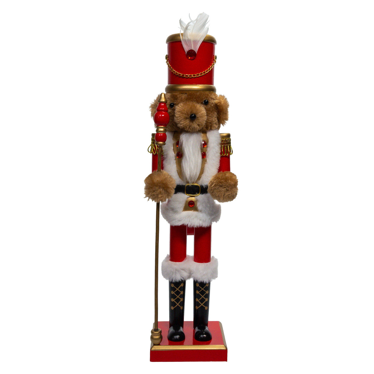 Teddy Bear Soldier 15" Nutcracker