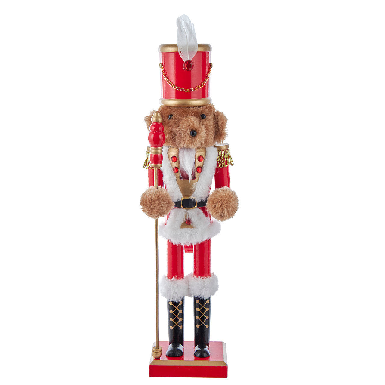 Teddy Bear Soldier 15" Nutcracker