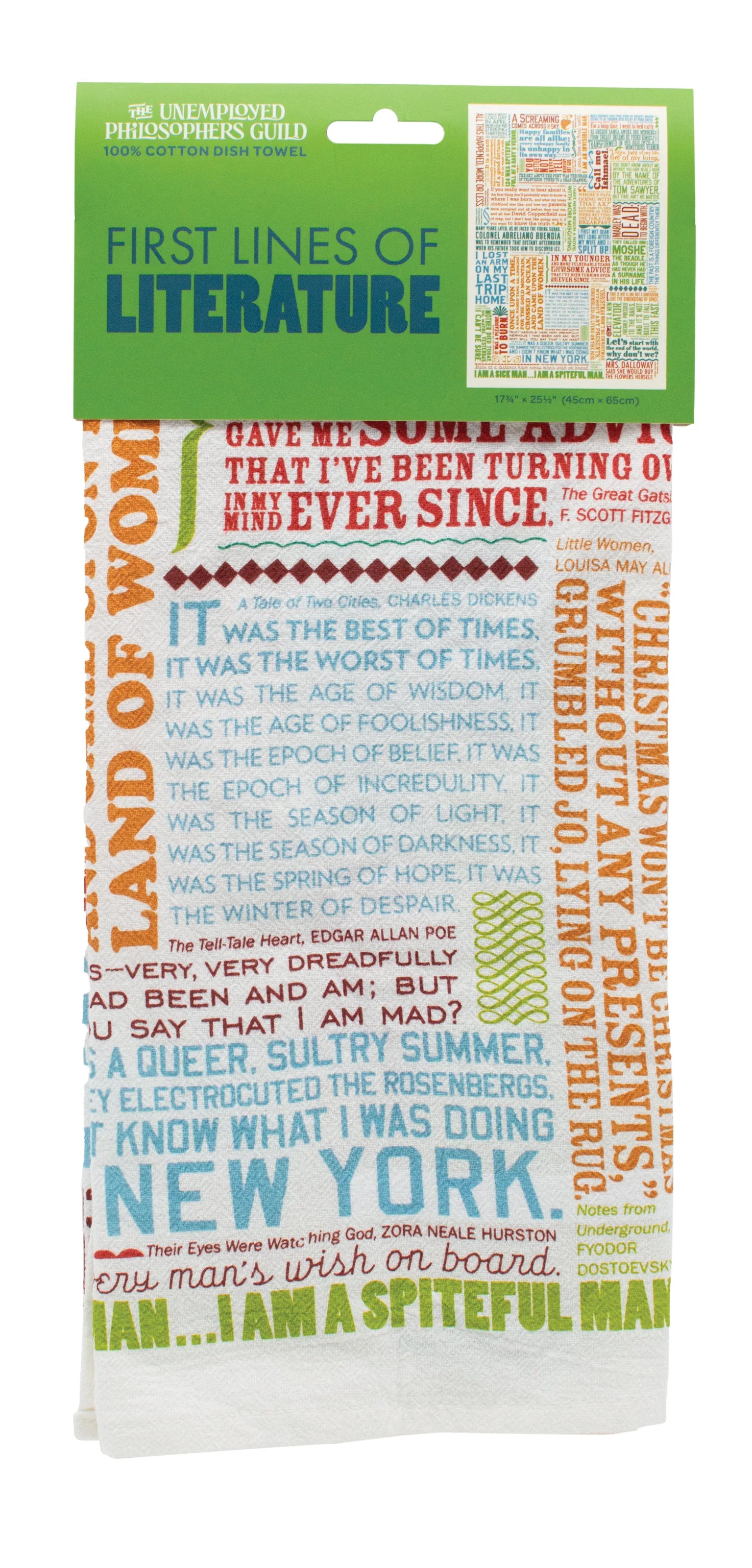 First Lines of Literature Dish Towel