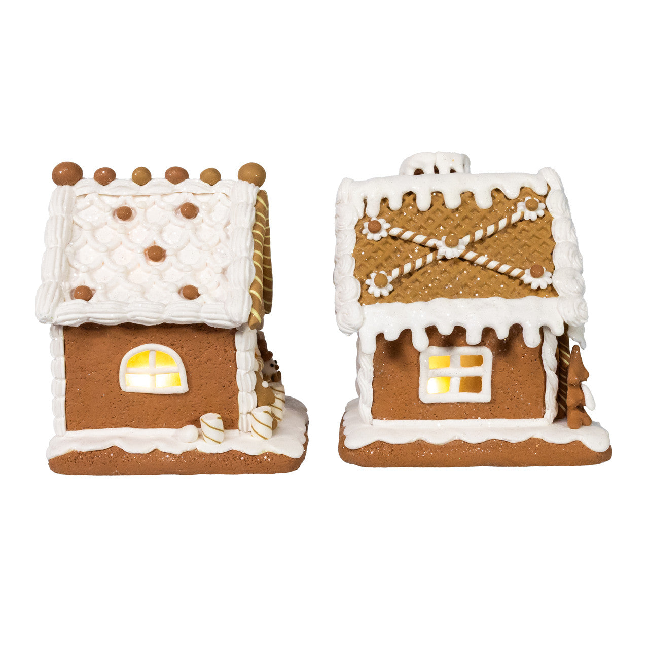 LED Gingerbread House with Santa or Snowman (Single) - Random Style