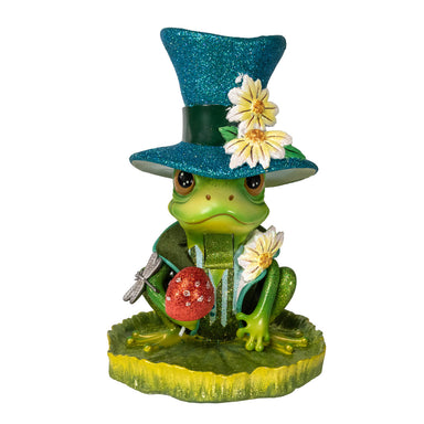 Hollywood Nutcrackers Frog On Lilypad 10" Nutcracker