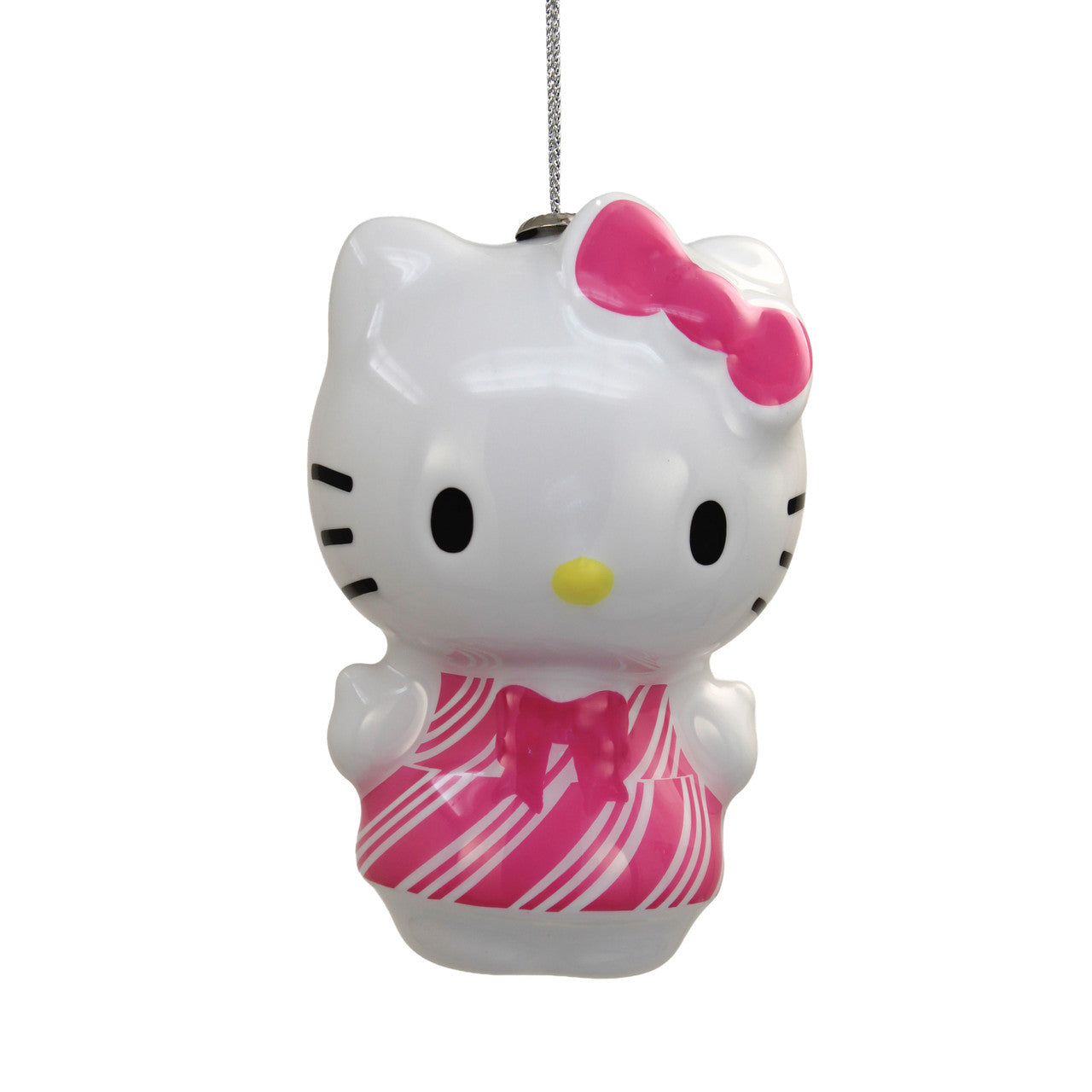 Hello Kitty Pink & White Stripe Decoupage Ornament
