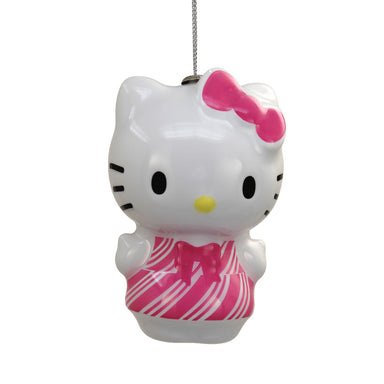 Hello Kitty Pink & White Stripe Decoupage Ornament