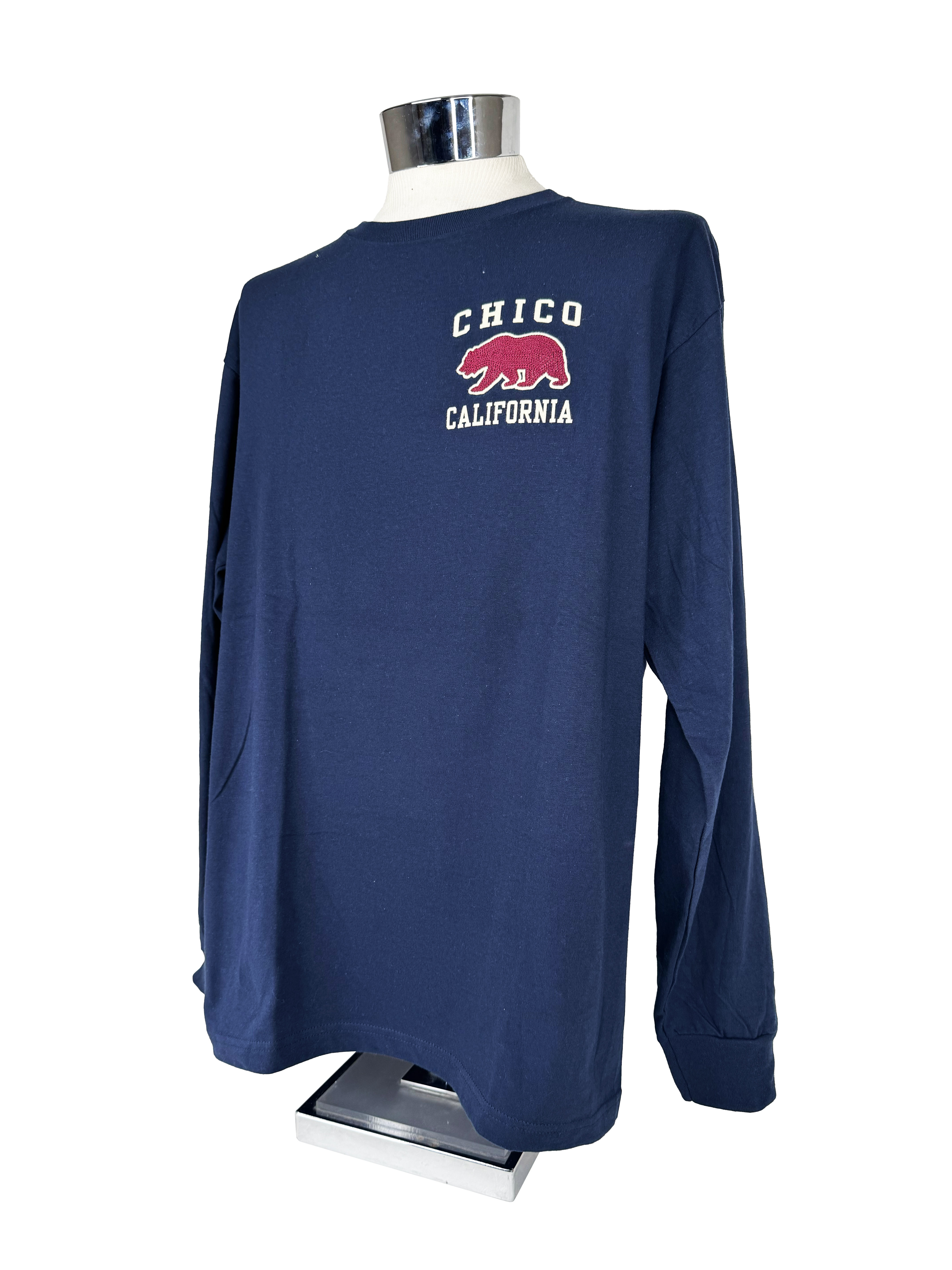 Chainmail Bear Logo Long Sleeve Chico T-shirt Navy S 3282430.1