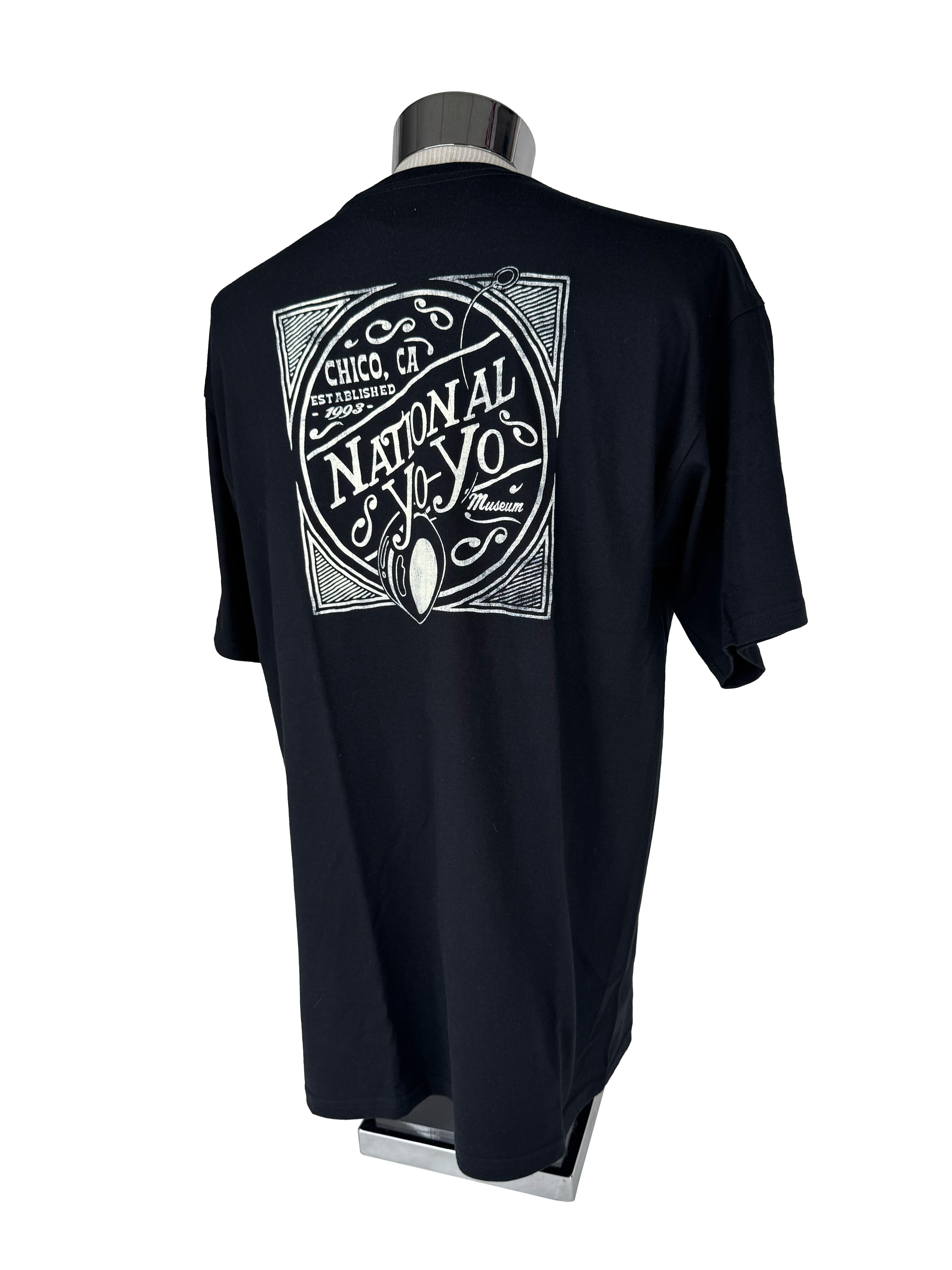 LAKESHIRTS Black National Yo-Yo Museum Chico T-Shirt
