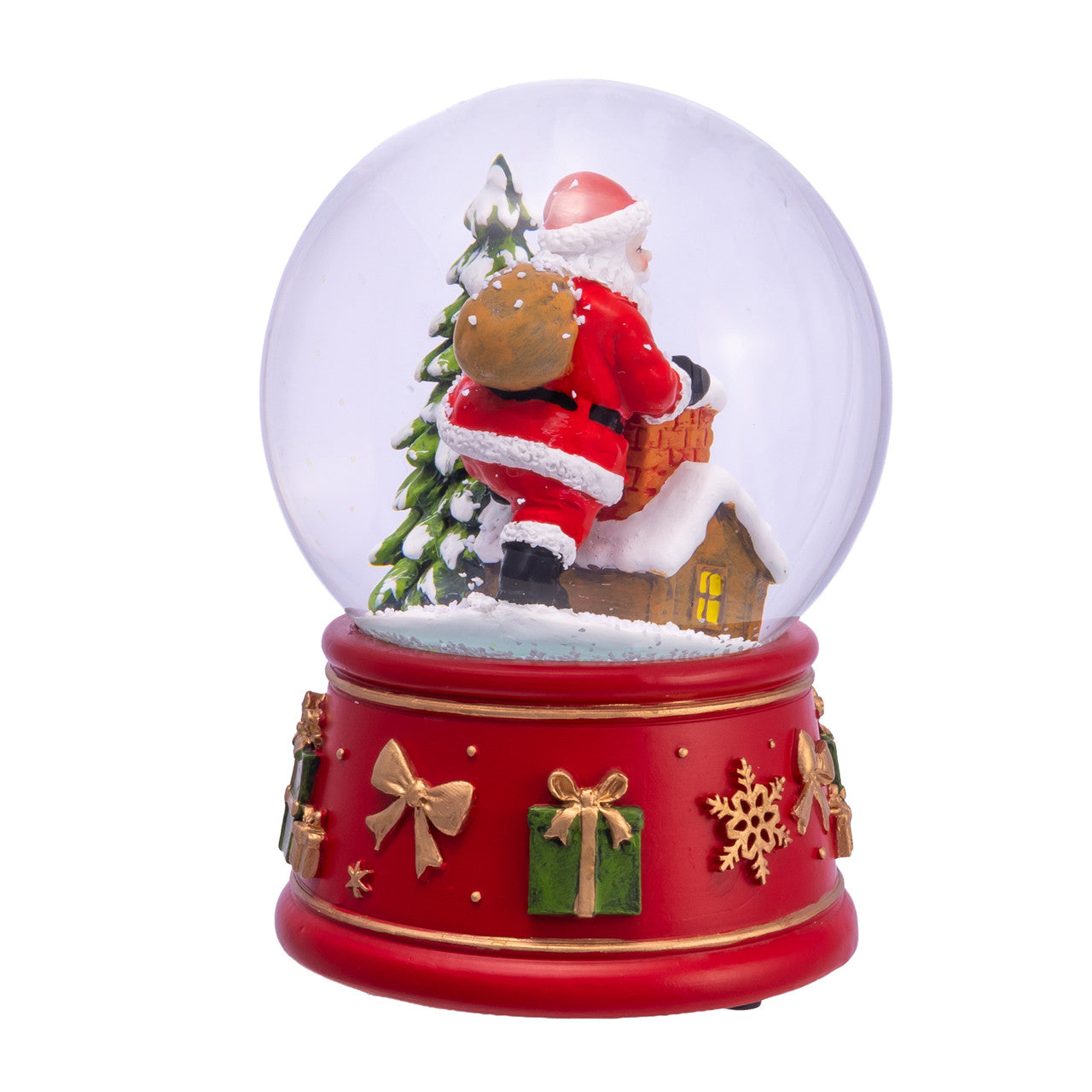 Santa with Chimney 100mm Musical Waterglobe