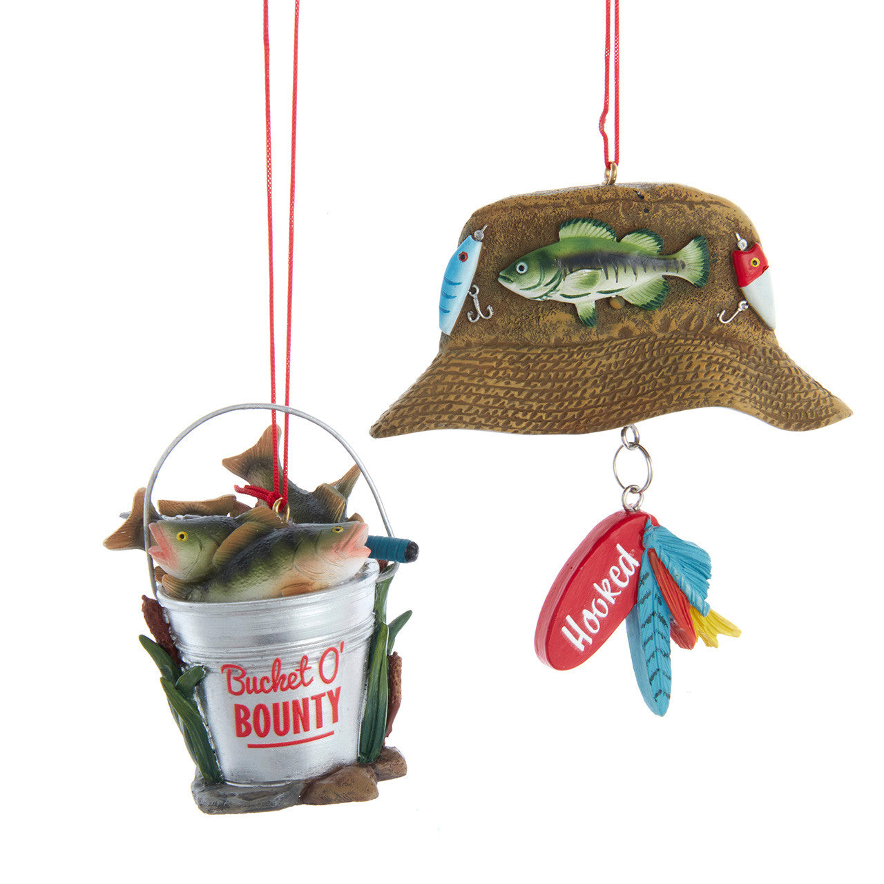 Fishing Hat or Bucket Ornament (Single) - Random Style
