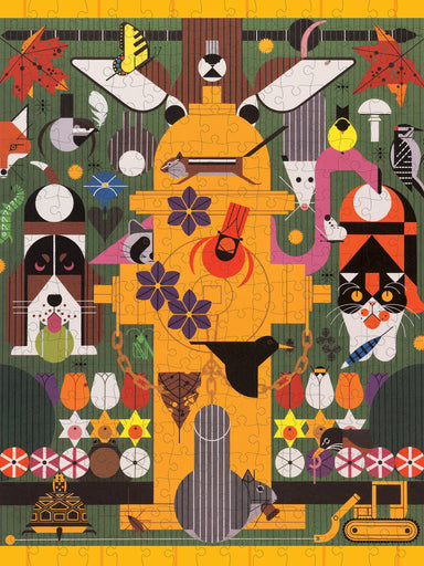 Charley Harper Biodiversity In The Burbs 300 Piece Puzzle