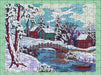 CJ Hurley Snowy Cabins 120-Piece Double-Sided Puzzle Set