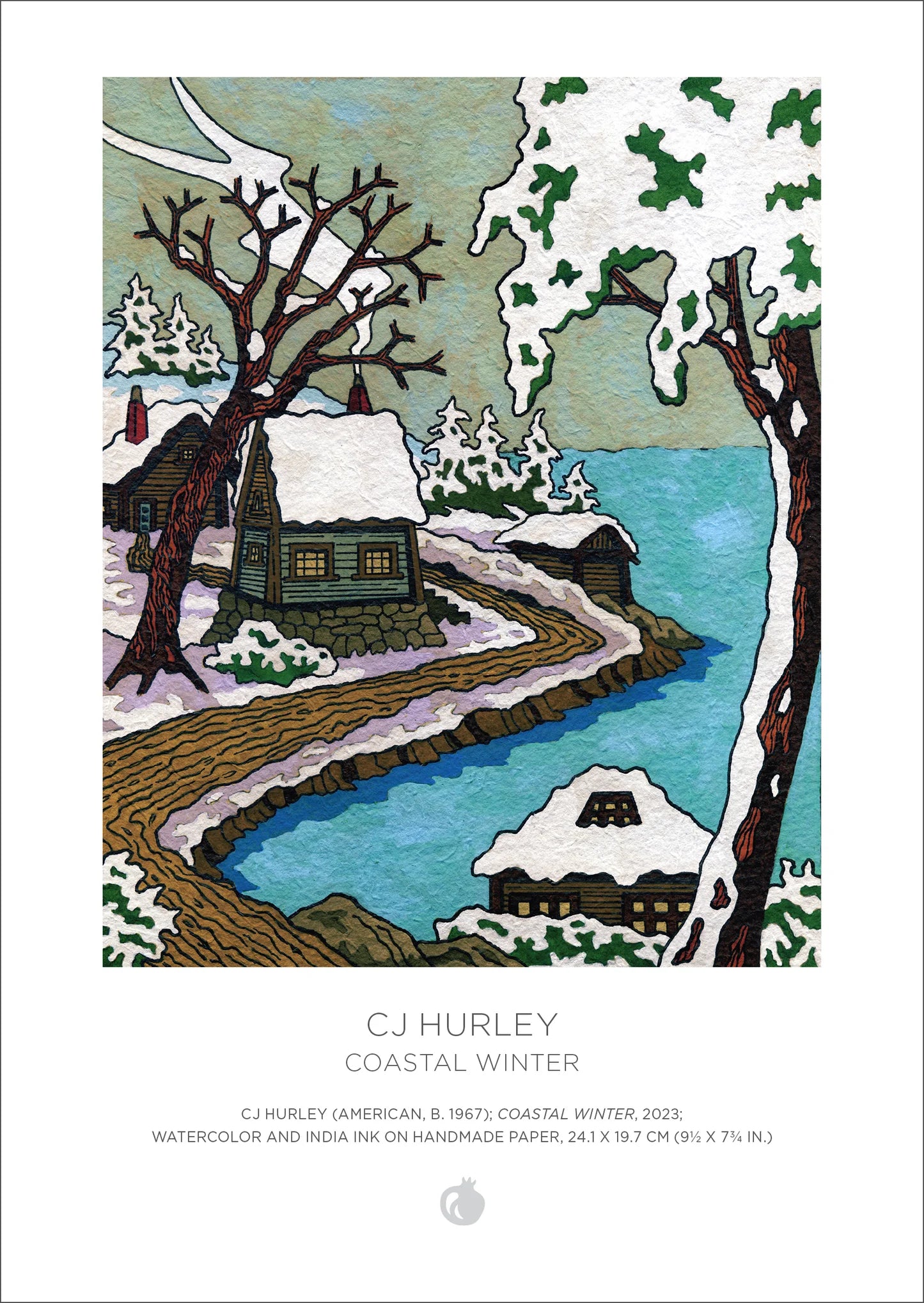 CJ Hurley Snowy Cabins 120-Piece Double-Sided Puzzle Set