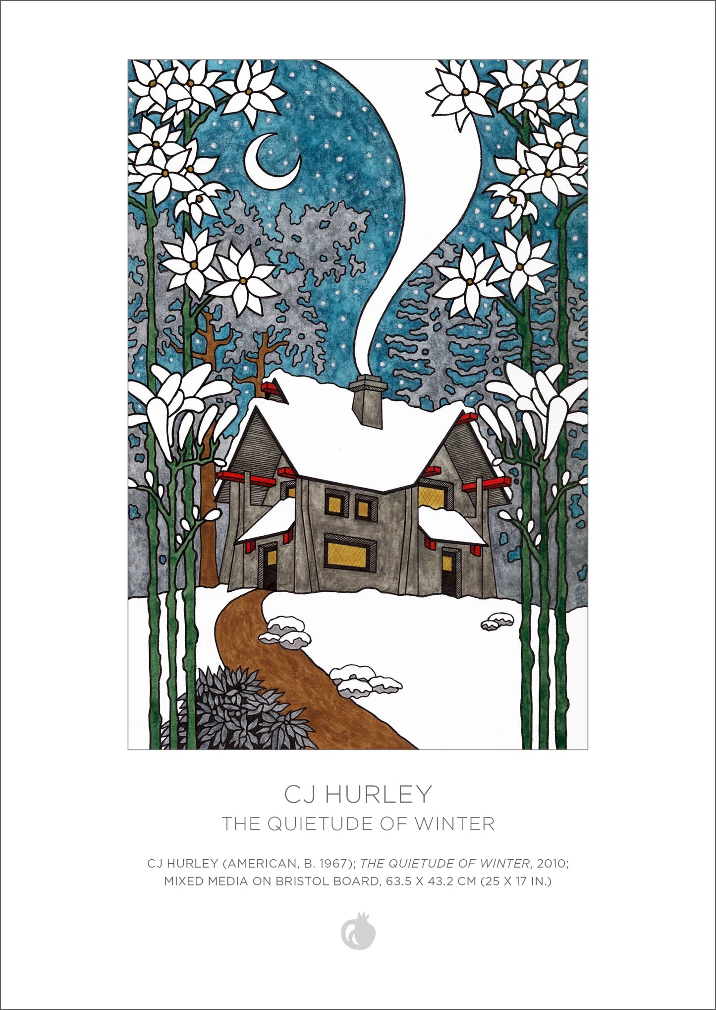 CJ Hurley Snowy Cabins 120-Piece Double-Sided Puzzle Set