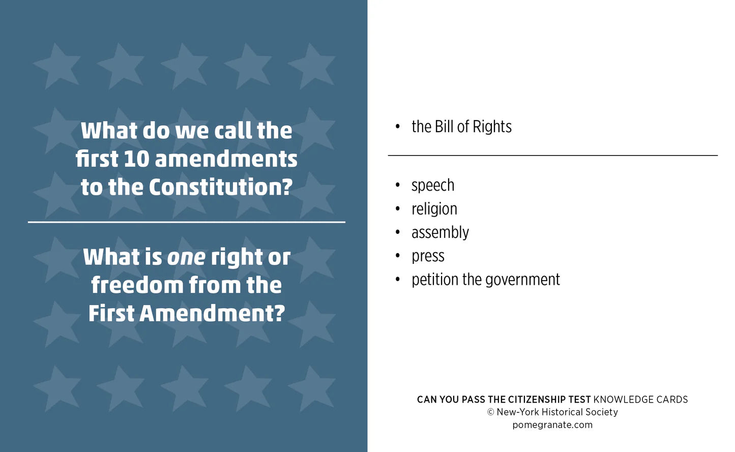 Knowledge Cards - Can You Pass the Citizenship Test?