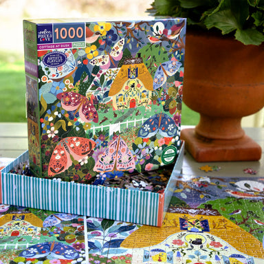 eeBoo Cottage at Dusk 1000 Piece Puzzle