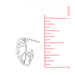 Boma Sterling Silver Monstera Leaf Post Earrings