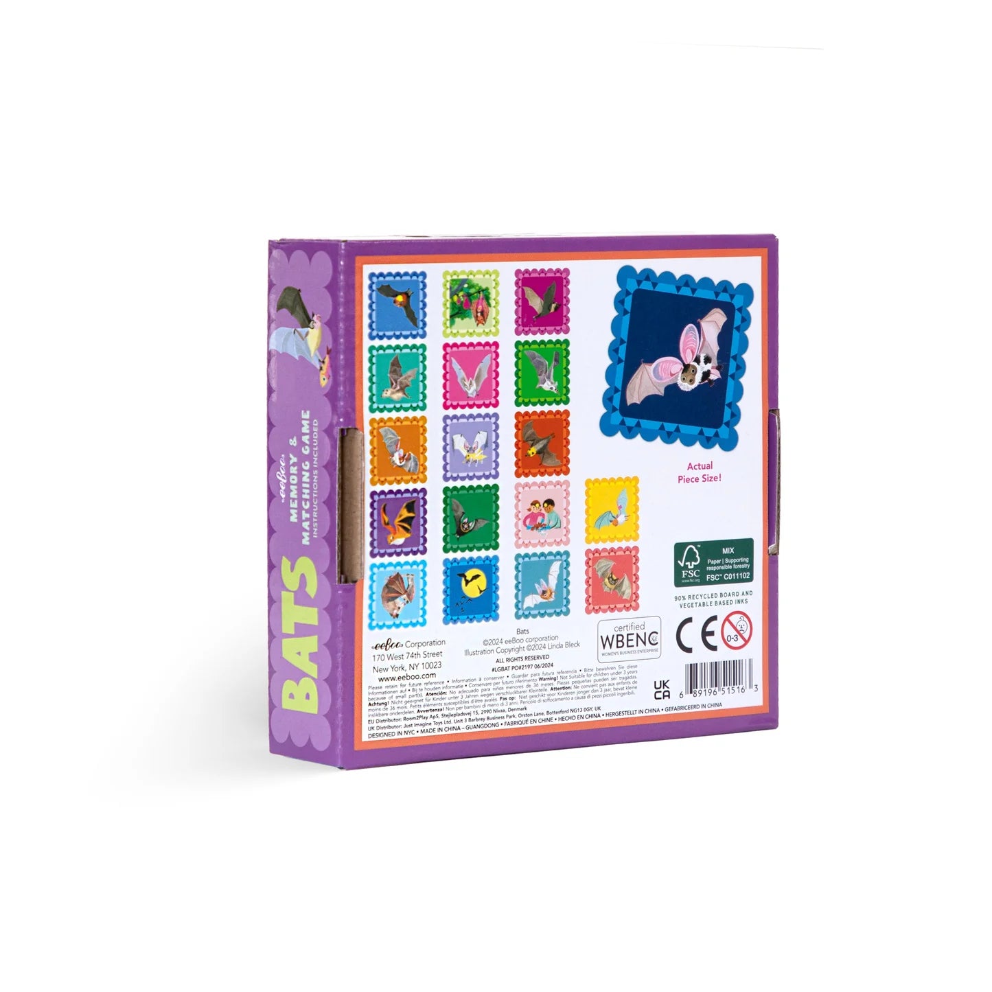 eeBoo Bats Memory & Matching Game